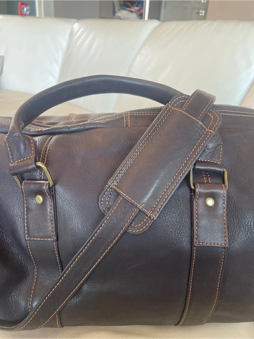 ⛳️ Links Kings - Castle Pines Invitational Classic Dark Brown Leather Duffel Bag